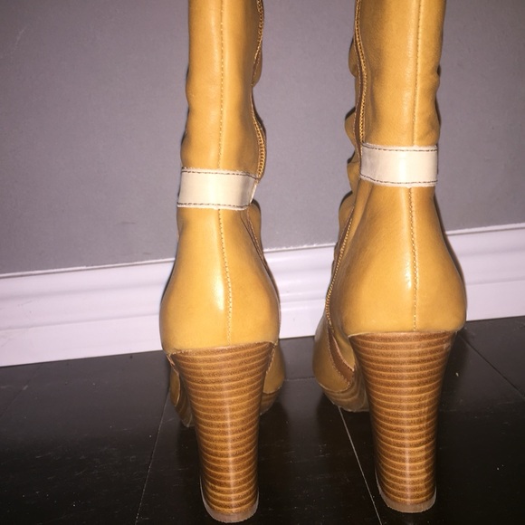 Vintage NEW Women's Seychelles Manchester Work Tan Leather Boots, Size 7 1/2 - Picture 10 of 16